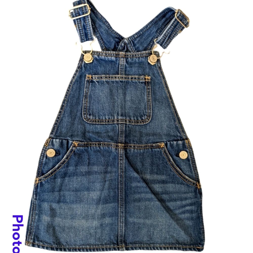 Gap overalls denim jean skirt Bottom Girls size 2 Pockets